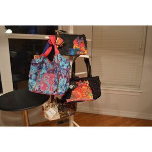 Vintage Laurel Burch Cat Tote Bag Lot – Set of 4 – New Unused